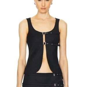 Aya Muse black Lucerne vest top